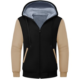 Sweat à capuche d'hiver unisexe brodé avec fermeture éclair 100% coton Streetwear élégant sweat à capuche chaud décontracté haut chaud - Product Image 1
