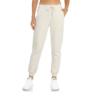 Venta al por mayor de ropa deportiva personalizada para mujer Casual Fitness Joggers con parte delantera plana Pantalones de mujer con cordón OEM - Product Image 2