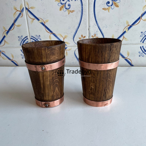 Tradebyd-Vaso de madera artesanal para hogares conscientes, vaso ecológico para comedor sostenible o decoración rústica moderna - Product Image 5