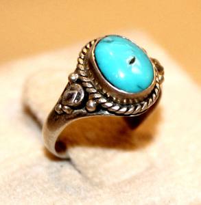 Precio al por mayor hecho a mano turquesa natural anillo gran oferta joyería de moda para mujer regalo personalizado fiesta plata 925 banda OEM - Product Image 4