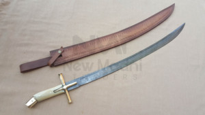MANGO DE HUESO HECHO A MANO DE DAMASCO ESPADA TATARIA UCRANIA - Product Image 6