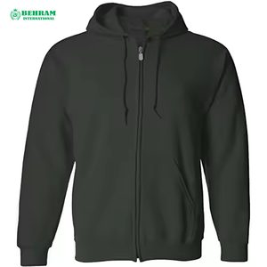 Sweat-shirt à capuche unisexe de haute qualité, coupe classique, fermeture éclair, basique, personnalisable, en coton, respirant, séchage rapide, OEM - Product Image 3