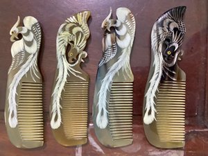 Peine de cuerno de Búfalo en acabado pulido, artículos de arte de cuerno, peine de dientes finos, peine de pelo antiestático para mujeres profesionales - Product Image 3