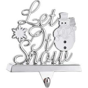 Meilleure qualité argent métal bas cintre Design Standard flocon de neige porte-bas de noël maison décoration de noël - Product Image 2
