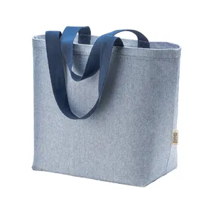 Borsa Tote Ecologica in Cotone Riciclato Melange, Shopper Promozionale con Accessori - Product Image 3