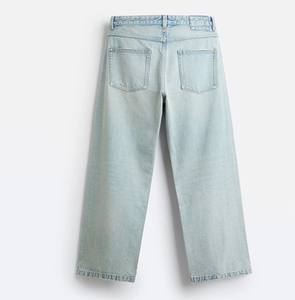 Highly Demanded <b>Men's</b> <b>Elastic</b> <b>Waist</b> <b>Jean</b> Pants Cotton Straight Baggy Street Style Breathable Denim Embroidery Patch Loose Fit - Product Image 6