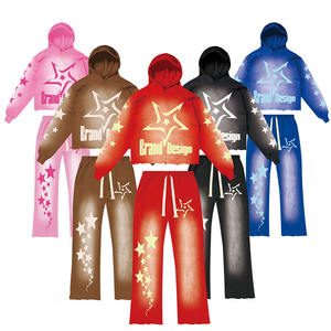 Conjunto de Pantalones Cortos y Sudadera con Capucha Glory, Personalizable con Logotipo, Estilo Deportivo, con Bordado y Lavado Ácido, para Hombre - Product Image 5