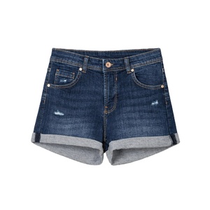 กางเกงขาสั้นผู้หญิงทรงสกินนี่แบบลำลอง มีกระเป๋า แฟชั่นฤดูร้อน สไตล์ยีนส์ กางเกงขาสั้นสั่งทำ กางเกงขาสั้นผู้หญิงขายส่ง - Product Image 1