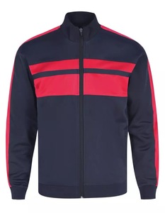 Chándal con cremallera de poliéster 100% y logotipo personalizado para hombre, conjuntos deportivos de invierno transpirables de alta calidad con panel mixto, MOQ bajo - Product Image 2