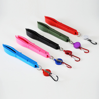 Mousqueton rétractable en plastique multi-prises pour moulinet de pêche |   Outil de pêche antidérapant, marque coréenne OEM, emballage en sac OPP multi-usages