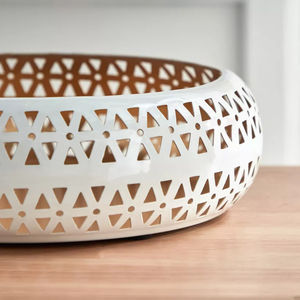 Vajilla de metal de diseño maravilloso, cuenco de comida, cuenco decorativo de hierro con recubrimiento de polvo blanco, Ideal para utensilios y herramientas de cocina - Product Image 4