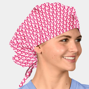 Gorro Quirúrgico Ajustable para Médico y Enfermera, Gorro de Hospital de Algodón Estampado con Botones, Venta al Por Mayor - Product Image 4