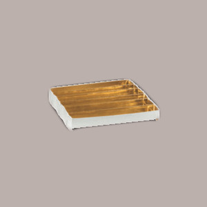Caja de chocolate de cuero negro de 5 piezas con banda transparente de inserción dorada 215x145H35mm para fiestas - Product Image 3