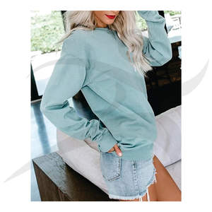 เสื้อสเวตเตอร์ผู้หญิงแขนยาวผ่าสีพื้นลำลองสำหรับฤดูหนาว - Product Image 2