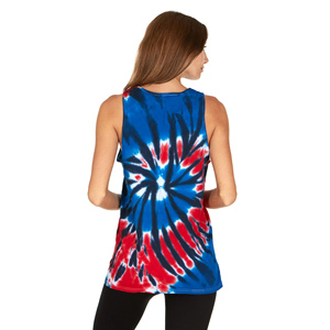 Tie Dye Beach Wear Débardeur Avec Impression Personnalisée Respirant 94% Coton 6% Spandex Slim Fit Surdimensionné D'été Chemises Sans Manches - Product Image 3