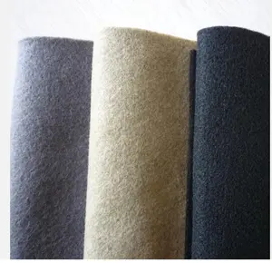 1mm saf renk 100% Polyester iğne delikli dokunmamış kumaş için filtre kumaşı özel araba döşemelik kumaş perde kumaşı düz