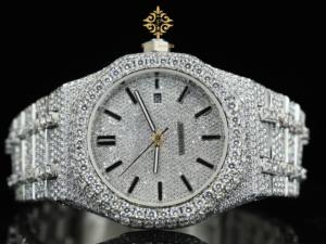 Reloj de Lujo Automático para Hombre con Moissanita Helada, Brazalete con Cierre de Diamantes Refinados, Movimiento Mecánico de Alta Gama para Cualquier Ocasión - Product Image 4