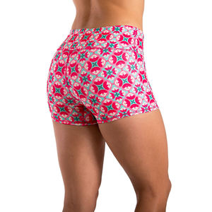 Pantalones cortos deportivos de cintura alta para mujer de primera calidad transpirables y personalizables con patrón de Yoga de último estilo de buena venta - Product Image 5