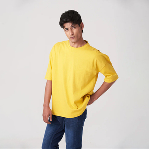 100% algodón logotipo personalizado ropa de calle de alta calidad de talla grande Unisex camiseta de gran tamaño con serigrafía tela de Jersey hecha - Product Image 5