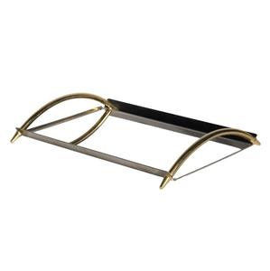 Bandeja Única Rectangular de Metal con Diseño Niquelado, Elegante Bandeja para Servir Bebidas y Aperitivos con Fines Decorativos - Product Image 1