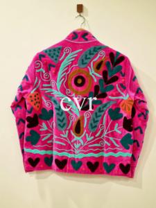Chaqueta Bohemia Bordada con Cuello Mandarín, Manga Larga, Estampado Floral, Hecha a Mano, Ropa Exterior para Mujer, Ropa de Primavera - Product Image 2