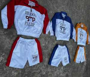 Ensemble de vêtements de sport brodés à fermeture éclair personnalisés Sweat à capuche et short en nylon neutre avec patchwork brodé pour hommes Survêtement unisexe - Product Image 5