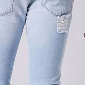 Pantalones Vaqueros para Hombre, Corte Ajustado, Desgastados, Pantalones de Mezclilla, Vaqueros Rotos para Hombre, Servicio de Diseño OEM, Precio Económico al por Mayor - Product Image 4