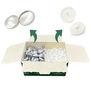 Button Shank Plastic White - Custom Made Metal Button Pack for Clothes Bags and DIY Accessories