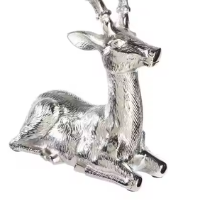 Figuritas de interior de la mejor calidad, juego de dos esculturas de ciervo de aluminio, vajilla de salida de fábrica, artículos decorativos para el hogar de decor IMPEX - Product Image 3