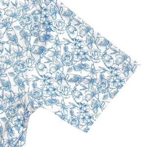 เสื้อแจ็คเก็ตกอล์ฟสีขาวสำหรับผู้ชายยี่ห้อ Handee ลายพิมพ์ดอกไม้สีเขียวอมฟ้า ผลิตจากวัสดุโพลีเอสเตอร์/ผ้าฝ้าย - Product Image 4