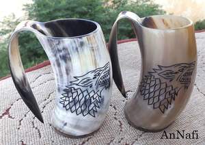 High Quality Buffalo Horn <b>Mug</b> Viking Drinking Horn Steins <b>Mugs</b> Natural Crafts Christmas Gift - Product Image 5