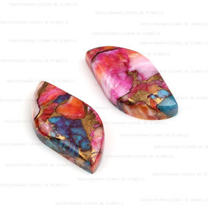 อัญมณีทรงหลวมสีส้มธรรมชาติทรงผลึกอัญมณีควอตซ์ทรงหลวมขัดเงาสวยงาม10x20มม. - Product Image 5