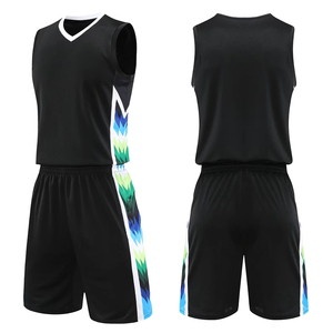 ชุดบาสเก็ตบอลแบบไม่มีแขนเสื้อพร้อมกางเกงขาสั้น ผ้าระบายอากาศ แห้งเร็ว สำหรับเล่นกีฬากลางแจ้ง - Product Image 2