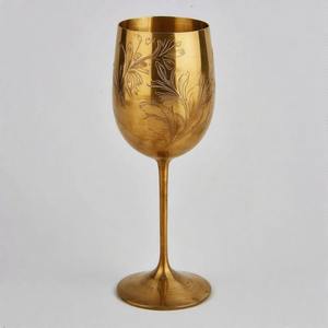 EucharistCup Sainte Trinité Vintage Église Verre À Vin En Laiton Gravé Tasse De Communion avec Design Sacré Classique pour L'utilisation Du Culte - Product Image 4