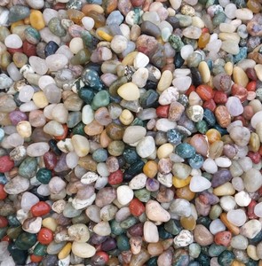 Mixed Color Natural <b>Stone</b> Agate Polished Pebble Stones for Outdoor Garden <b>Landscaping</b> Exterior Decoration Home Decorative Filler - Product Image 2