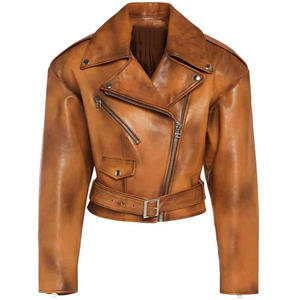 Haute qualité sur mesure vente chaude femmes moto cuir gilet qualité supérieure élégant respirant coupe-vent Vintage - Product Image 4