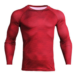 Hot Selling Compression Elastin <b>Men's</b> Long Sleeve Fitted <b>T</b>- <b>Shirt</b> Gym <b>Muscle</b> Fit Rash Guard for <b>Men</b> with Custom Wholesale - Product Image 6