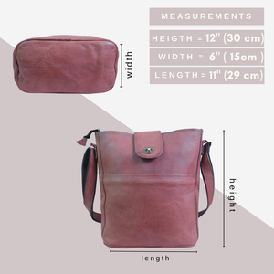 Bolso Bandolera de Cuero Genuino para Mujer, Bolso de Mensajero Casual, Bolso de Mano Hecho a Mano - Product Image 6