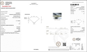6.11 ct marquise Cut Lab-grown Diamond IGI Certified F Color VS2 Clarity Lab-Stone - Product Image 5