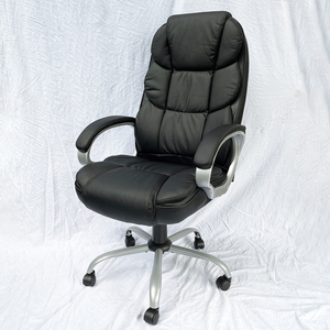 Silla Ejecutiva de Respaldo Alto GMA003D con Base Giratoria y Tapicería de Cuero Sintético Premium y Tela Tejida - Product Image 4
