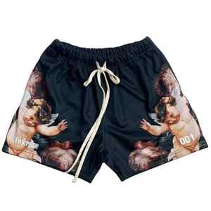 Pantalones Cortos Deportivos de Malla para Hombre OSTROWEARS ENTERPRISES, de Secado Rápido, Cintura Elástica, Doble Capa, Logotipo Personalizado, 100% - Product Image 2