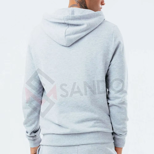 Survêtement chauffant gris pour hommes avec logo personnalisé Streetwear confortable, respirant et léger Option grande taille au meilleur prix - Product Image 2
