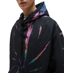 Sudaderas con capucha de tinte de corbata para hombre hechas a medida de alta calidad Estilo de impresión suave Sudaderas con capucha de invierno OEM completamente elegantes al por mayor a precio barato - Product Image 4