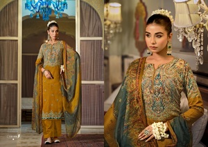 Rayon Exclusive Designer Print with Handwork Women's Kurti and Salwar with Dupatta Nazneen <b>Chiffon</b> Print - Product Image 6