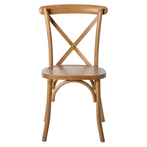 Chaise Crossback en Bois Massif Léger de Qualité Supérieure, Design Classique en X, Empilable pour Mariages, Événements, Banquets et Restaurants - Product Image 2