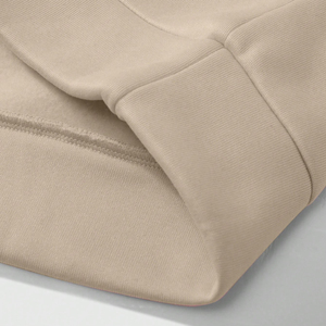 Sweat-shirt tissé à manches longues beige pour homme - 100% coton uni, pull décontracté d'hiver avec col blanc, boutons sur le devant, séchage rapide, 220g - Product Image 5