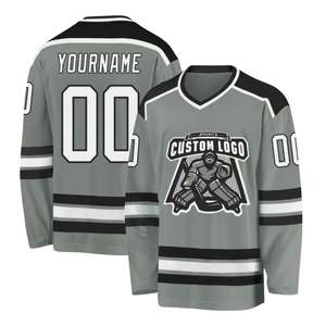 Camisetas de Hockey Retro Personalizadas OEM, Ropa Deportiva Ligera con Estampado Fotográfico, Uniformes de Hockey Sublimados con Bordado para Equipos - Product Image 5