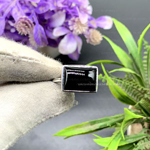 Beautiful Design Natural <b>Black</b> <b>Onyx</b> Gemstone <b>Ring</b> 10x14mm Rectangle 925 Sterling Silver Bohemian Fine Handcrafted Womens Jewelry - Product Image 1
