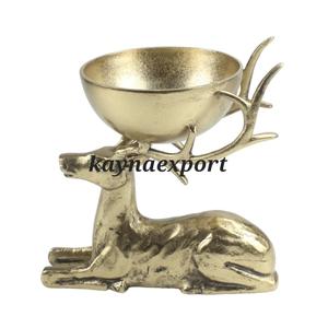Bol à dattes en aluminium de style coréen, motif cerf doré, écologique, qualité supérieure, pour service de chocolat et décoration, vente en gros - Product Image 2