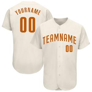 Camiseta de béisbol auténtica naranja Texas personalizada ropa de equipo personalizada superventas - Product Image 1